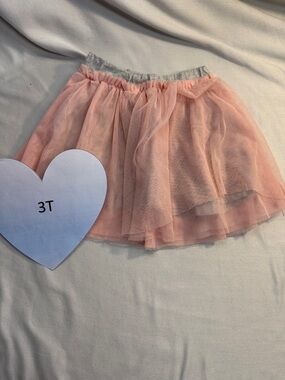 Tea Pink Skater Mini Skirt with Tule Ruffles